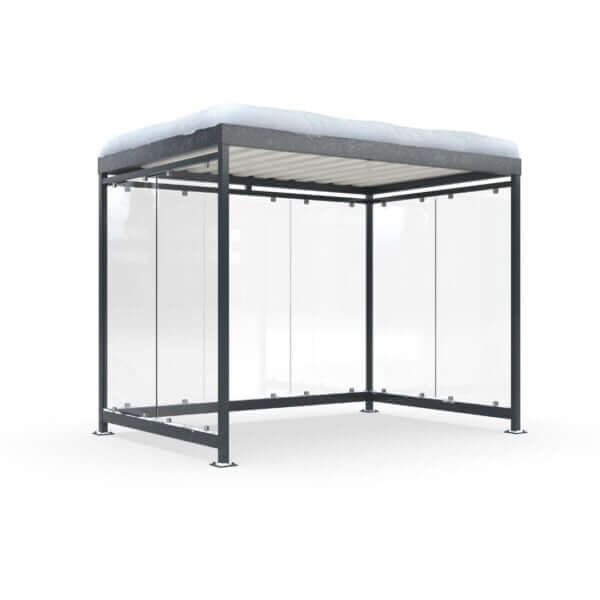Multifunctionele overkapping kopen voor buiten Multifunctionele overkapping voor rookruimte, fietsenstalling, bushaltes en betaalautomaten