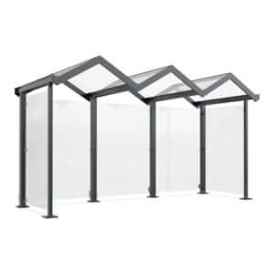 Rookabri Zürich Z3 – duurzame rookabri van staal en glas in RAL-7016