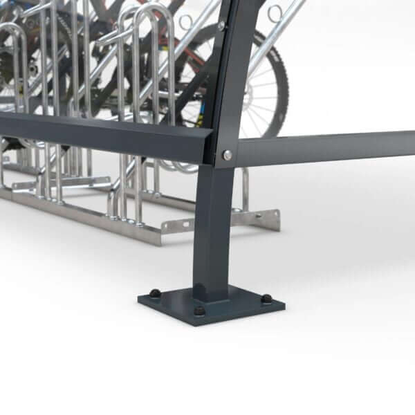 fietsoverkapping-bamberg-detail-2-15 Voetplaat boogkap rijwieloverkapping in kleur antraciet