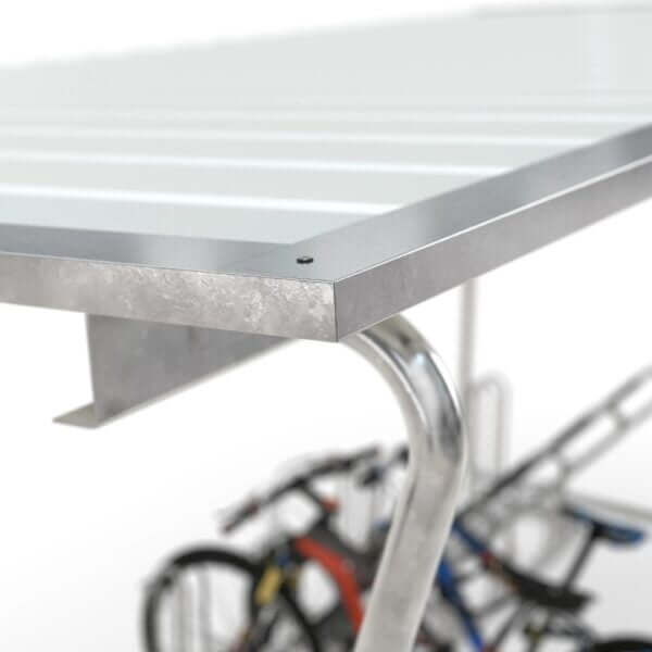 fietsoverkapping-rookabri-siegen-detail Detailfoto van een verzinkte bouwpakket fietsenstalling