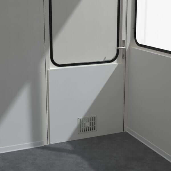 Modern en geïsoleerd interieur van een kantoorunit Interieur kantoorunit laten plaatsen met geïsoleerde wanden