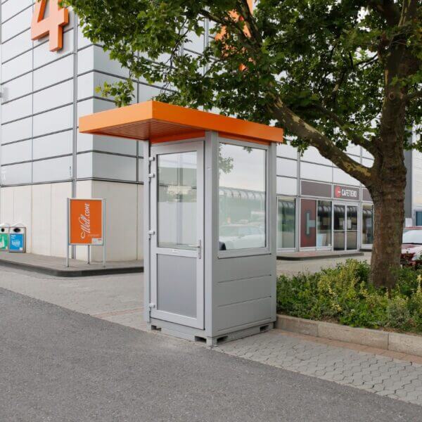 Moderne en compacte portierssloge voor buiten Portiersloge van Umfeldt voor toegangscontrole en toezicht