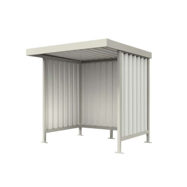 Fietsoverkapping met zij- en achterwand in RAL 9002 kopen Fietsoverkapping RAL 9002 met zij- en achterwand voor buiten