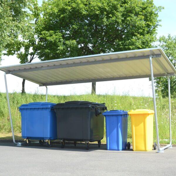 Goedkope Materiaaloverkapping 4300x2300 mm verzinkt staal Materiaaloverkapping 4300 x 2300 mm verzinkt voor buitenopslag