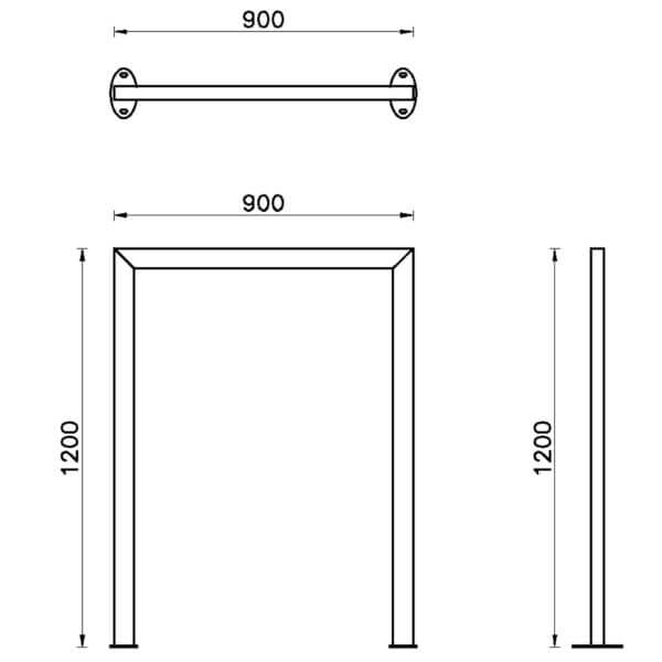 tekening-fietsaanleunbeugel-sevilla Tekening fietsaanleunbeugel Sevilla