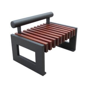 compacte straatbank Sevilla met rugleuning